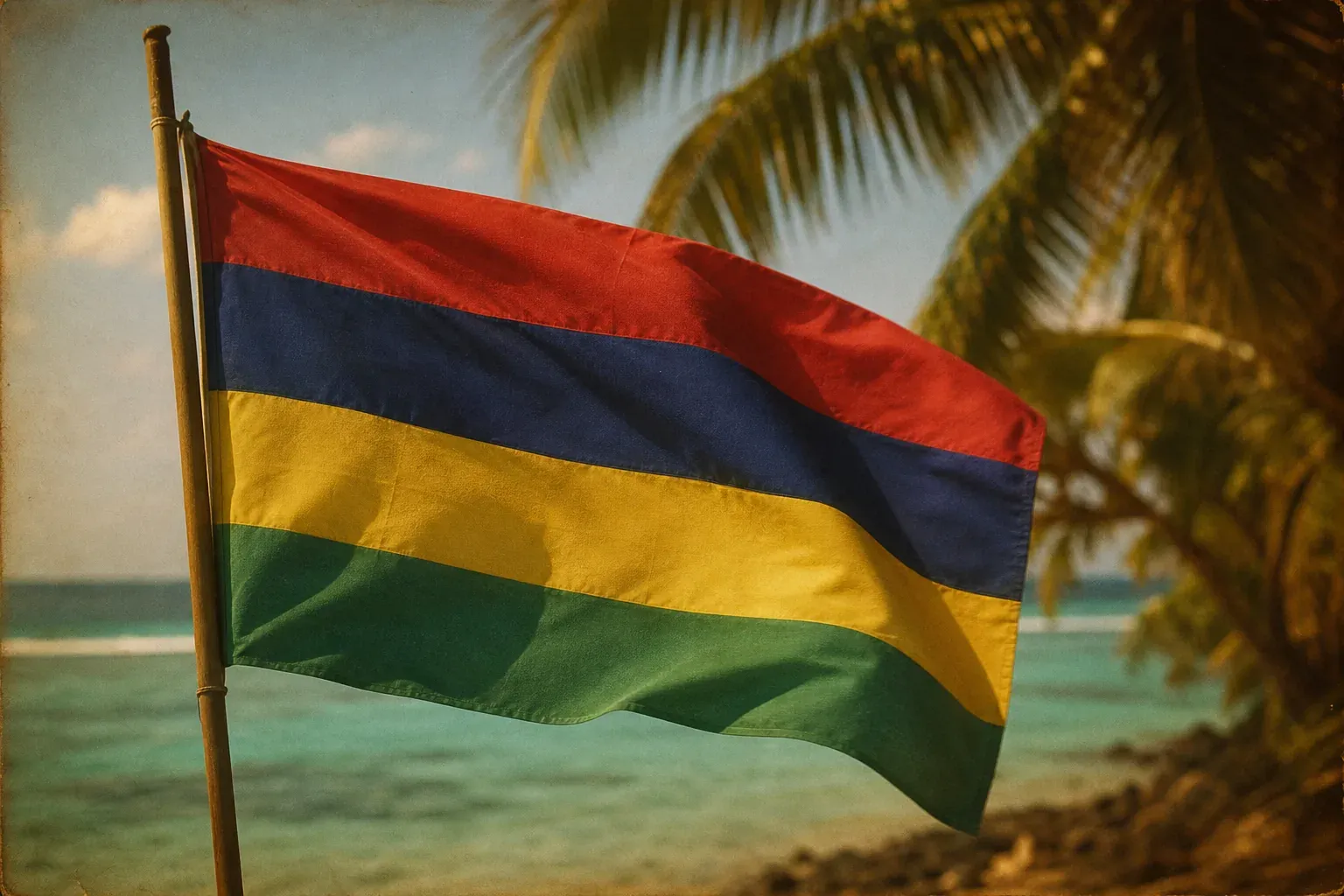 Drapeau et symboles de l'île Maurice : les quatre bandes expliquées