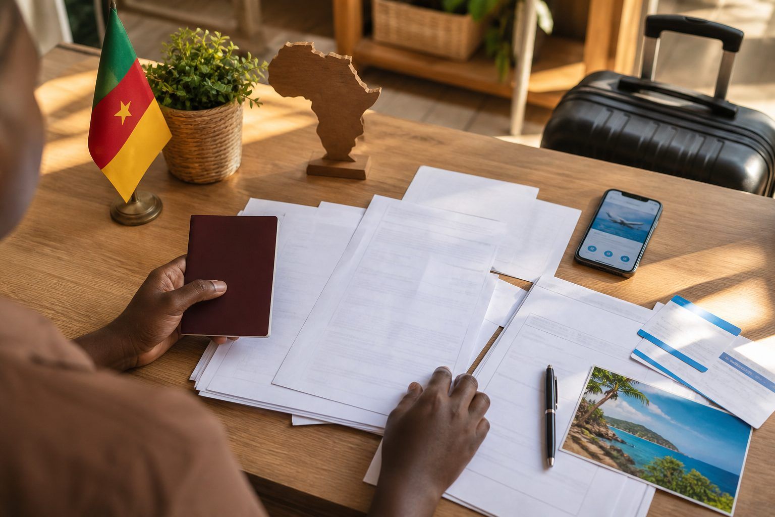 Comment vérifier la procédure avant le départ depuis le Cameroun ?